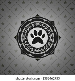 paw icon inside retro style black emblem
