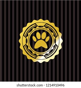 paw icon inside shiny badge