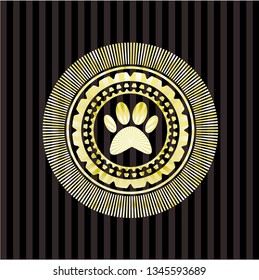 paw icon inside shiny badge