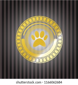 paw icon inside shiny emblem