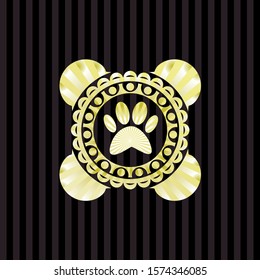 paw icon inside shiny emblem