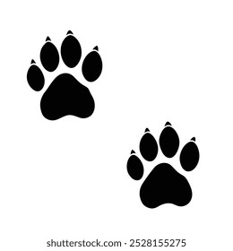 Paw icon isolated on white background.