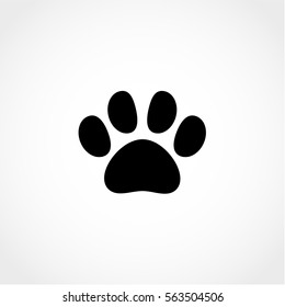 paw Icon Isolated on White Background