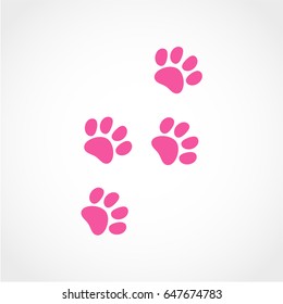 paw Icon Isolated on White Background