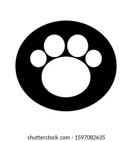 paw icon isolated sign symbol vector illustration - high quality black style vector icons
