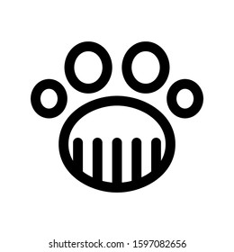 paw icon isolated sign symbol vector illustration - high quality black style vector icons

