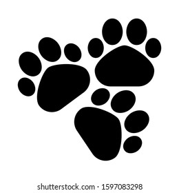 paw icon isolated sign symbol vector illustration - high quality black style vector icons
