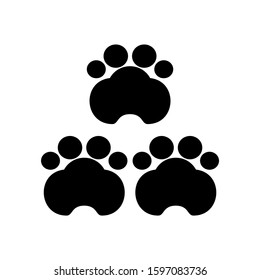 paw icon isolated sign symbol vector illustration - high quality black style vector icons
