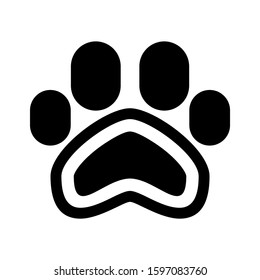 paw icon isolated sign symbol vector illustration - high quality black style vector icons
