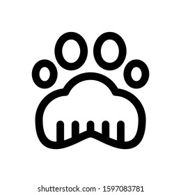 paw icon isolated sign symbol vector illustration - high quality black style vector icons
