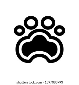 paw icon isolated sign symbol vector illustration - high quality black style vector icons
