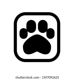 paw icon isolated sign symbol vector illustration - high quality black style vector icons
