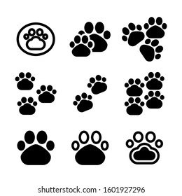 paw icon isolated sign symbol vector illustration - Collection of high quality black style vector icons
