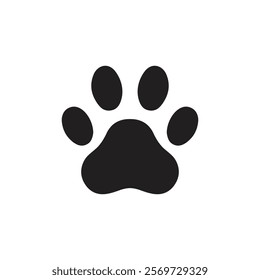 Paw icon Line Art Logo set