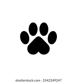 Paw icon logo design. paw print sign and symbol. dog or cat paw