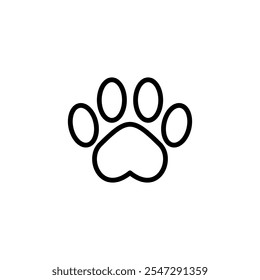 Paw icon logo design. paw print sign and symbol. dog or cat paw