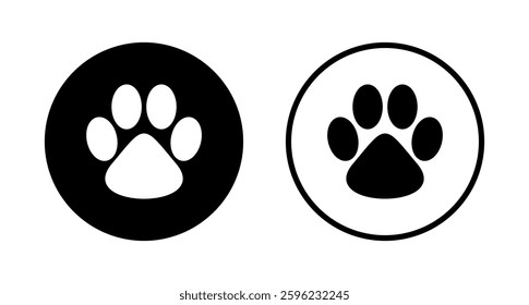 Paw icon logo design. paw print sign and symbol. dog or cat paw