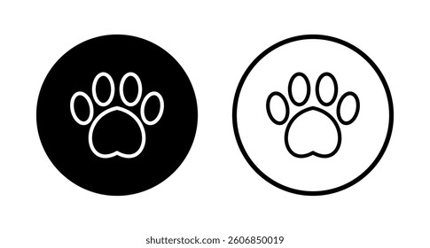Paw icon logo design. paw print sign and symbol. dog or cat paw