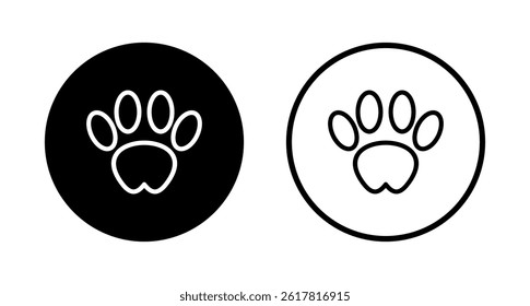 Paw icon logo design. paw print sign and symbol. dog or cat paw