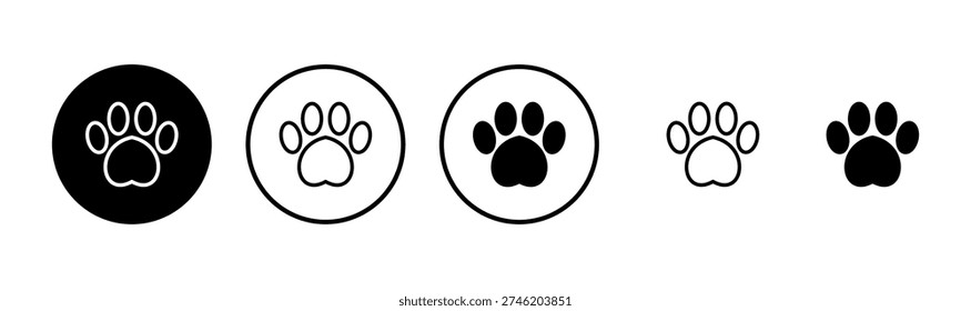 Paw icon logo design. paw print sign and symbol. dog or cat paw