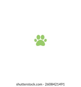 Paw icon logo flat vector design