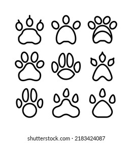 paw icon or logo isolated sign symbol vector illustration - Collection of high quality black style vector icons
