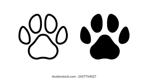 Paw icon. for mobile concept and web design. vector illustration