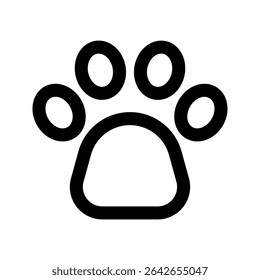 Paw icon . for mobile concept and web design. vector illustration