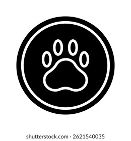 Paw icon on white background