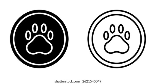 Paw icon on white background