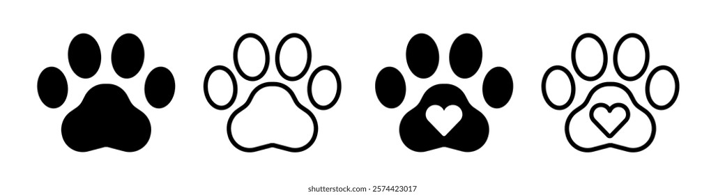 Paw Icon. Pet paw icon.	