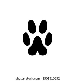 Paw icon. Print design symbol