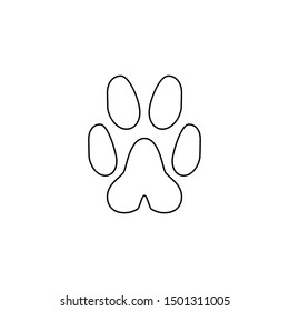 Paw icon. Print design symbol