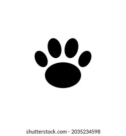 Paw icon. paw print sign and symbol. dog or cat paw