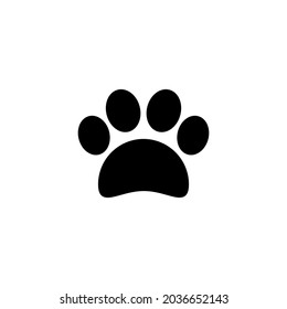 Paw icon. paw print sign and symbol. dog or cat paw