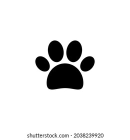Paw icon. paw print sign and symbol. dog or cat paw