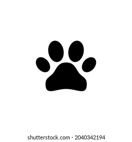 Paw icon. paw print sign and symbol. dog or cat paw