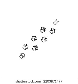 Icono de arrastre. Icono de Paw Print. ilustración vectorial sobre fondo blanco