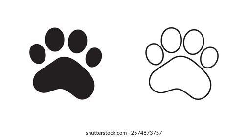 Paw icon set. for mobile concept and web design. vector illustration