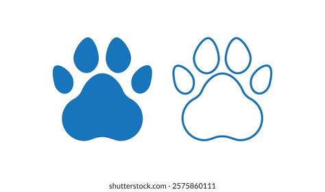 Paw icon set. for mobile concept and web design. vector illustration.