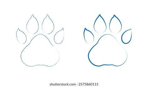 Paw icon set. for mobile concept and web design. vector illustration.