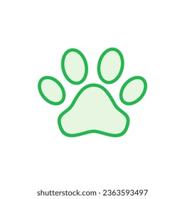 Paw icon set. paw print icon vector. dog or cat paw
