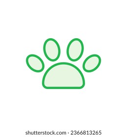 Paw icon set. paw print icon vector. dog or cat paw