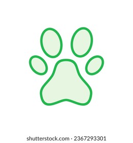 Paw icon set. paw print icon vector. dog or cat paw
