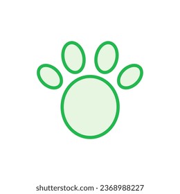 Juego de iconos de arrastre. vector de icono de impresión de la pata. pezuña de perro o gato