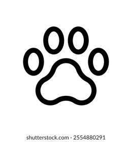 Paw icon set. Vector illustration.