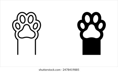 Paw icon set. vector for web and mobile app. paw print sign and symbol. vector illustration on white background