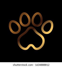 Paw icon sign graphic for design. Vector illustration