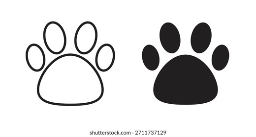 Paw icon in simple modern vector format. EPS icon pack