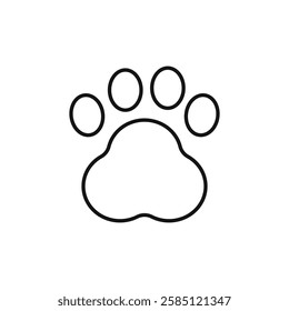 Paw icon. simple thin line vector icon